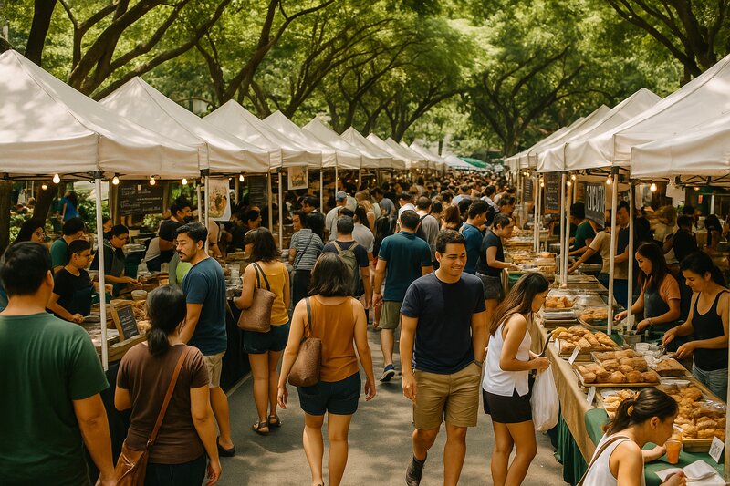 Legazpi Sunday Market with produce and vendors
