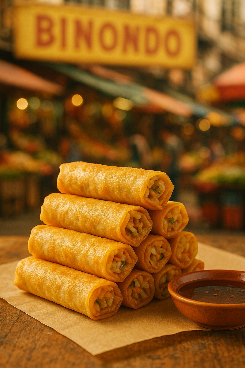 Stack of fresh lumpia spring rolls with paper-thin wrappers