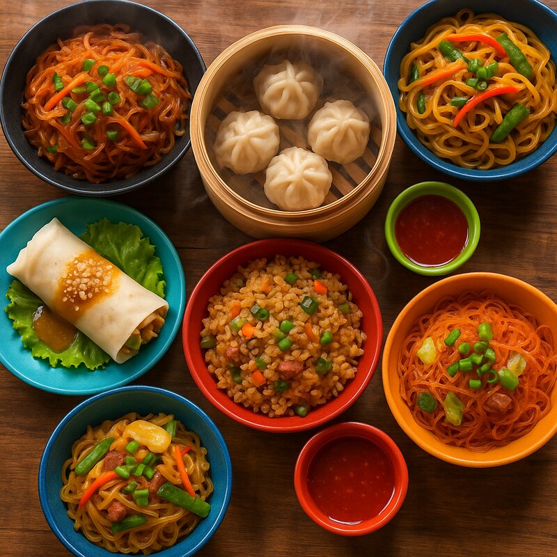 Delicious variety of affordable Filipino and Asian street food on display at local Manila restaurants