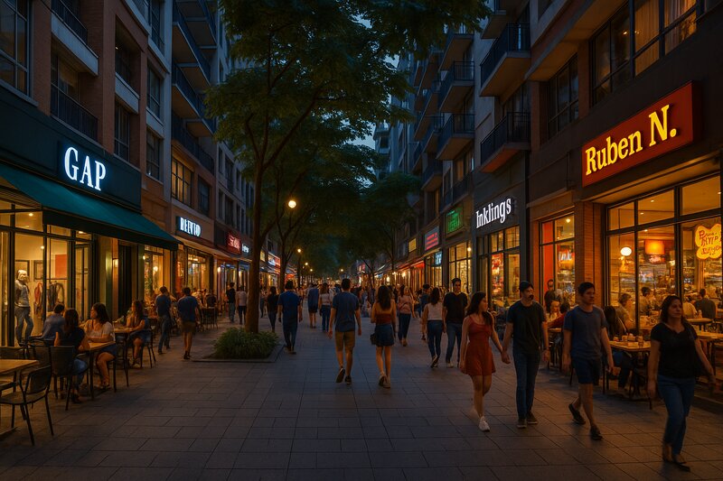 Shopping and commercial streets