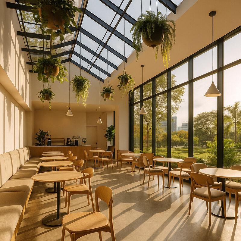 Trendy cafe interior in White Plains, Quezon City